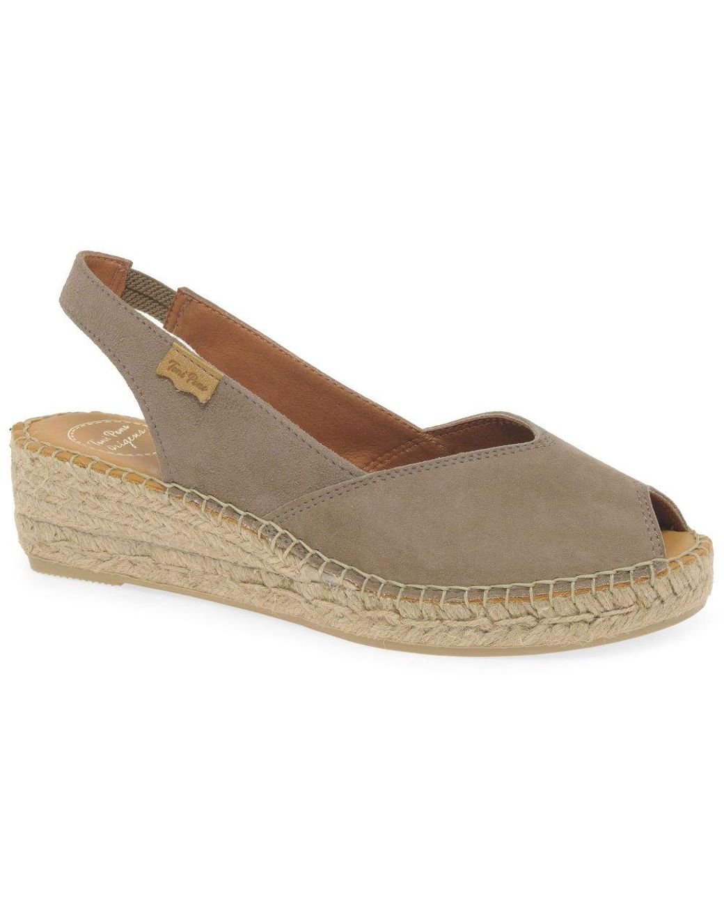 Toni Pons Gray Bernia Wedge Heel Espadrille Sandals