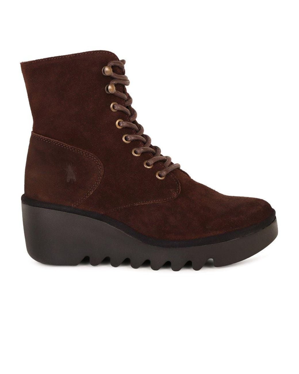 Fly London Brown Birr Wedge Heel Boots
