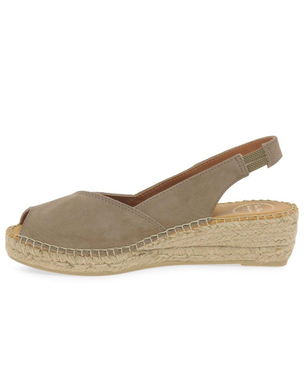 Toni Pons Gray Bernia Wedge Heel Espadrille Sandals
