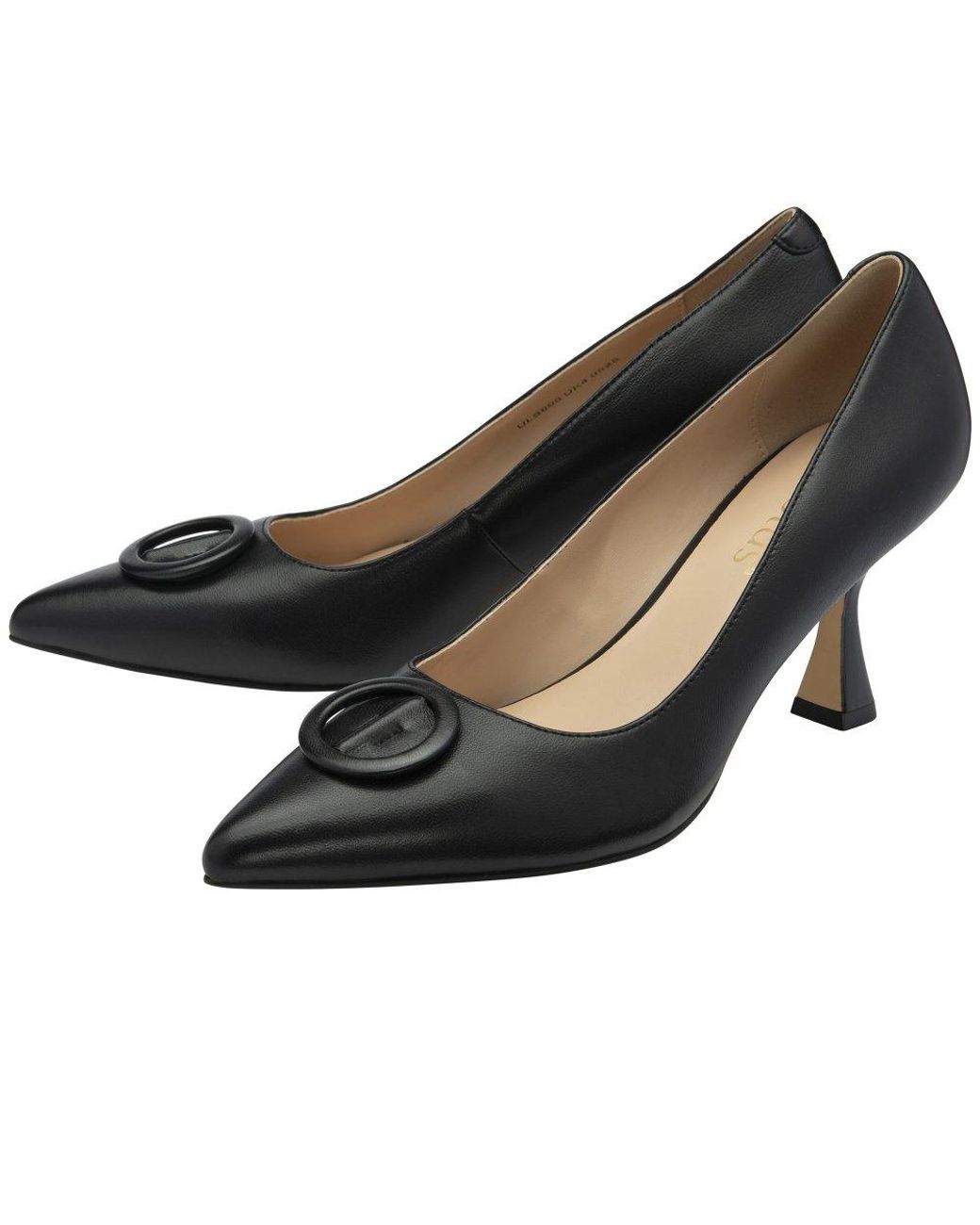 Lotus Black Henley Court Shoes