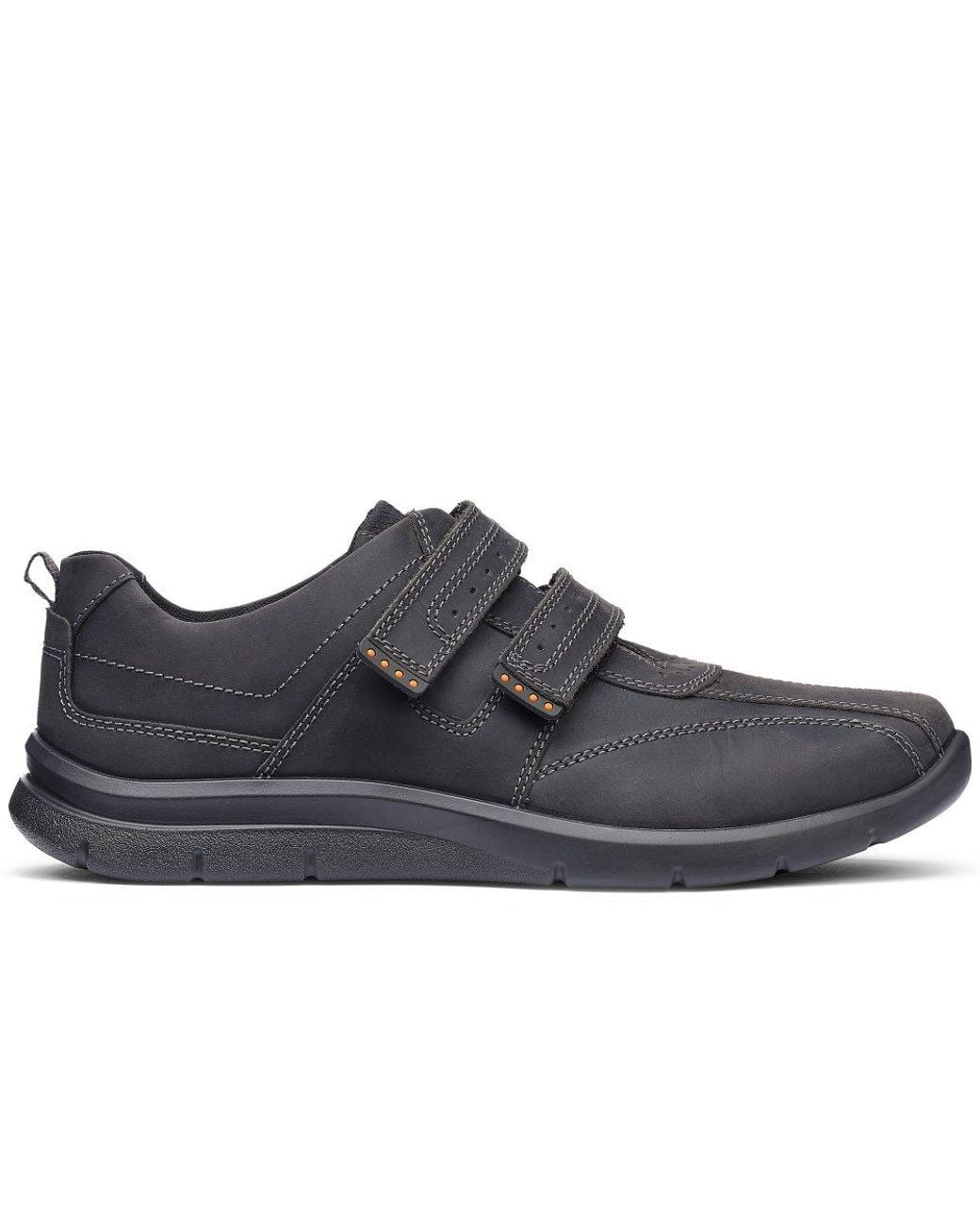 Hotter Black Energise Riptape Casual Shoe for men
