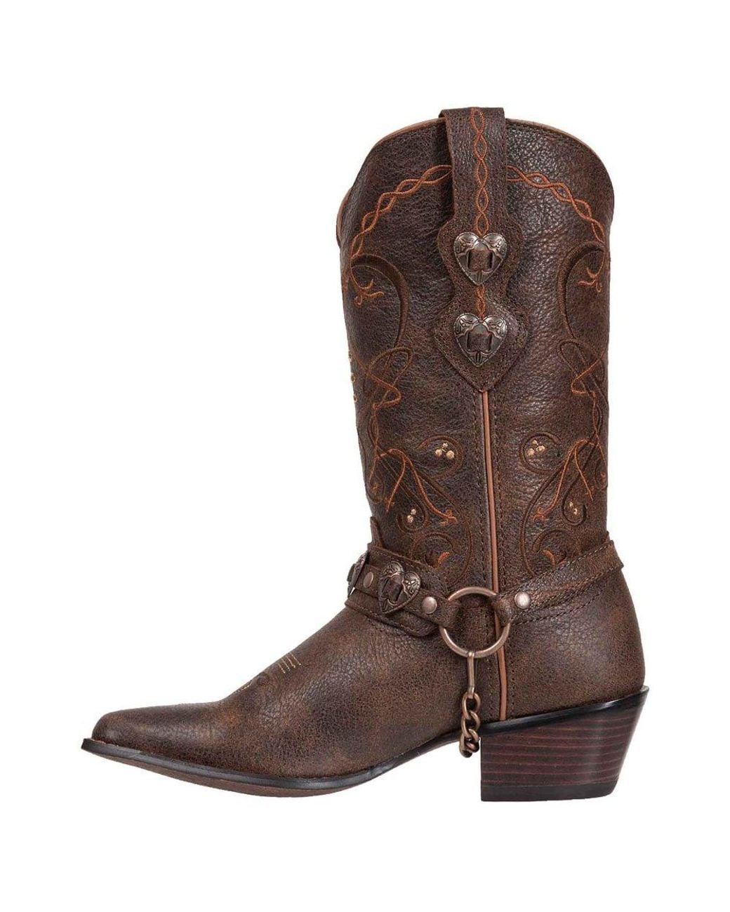 Durango Brown Crush Heartbreaker Mid Western Boots