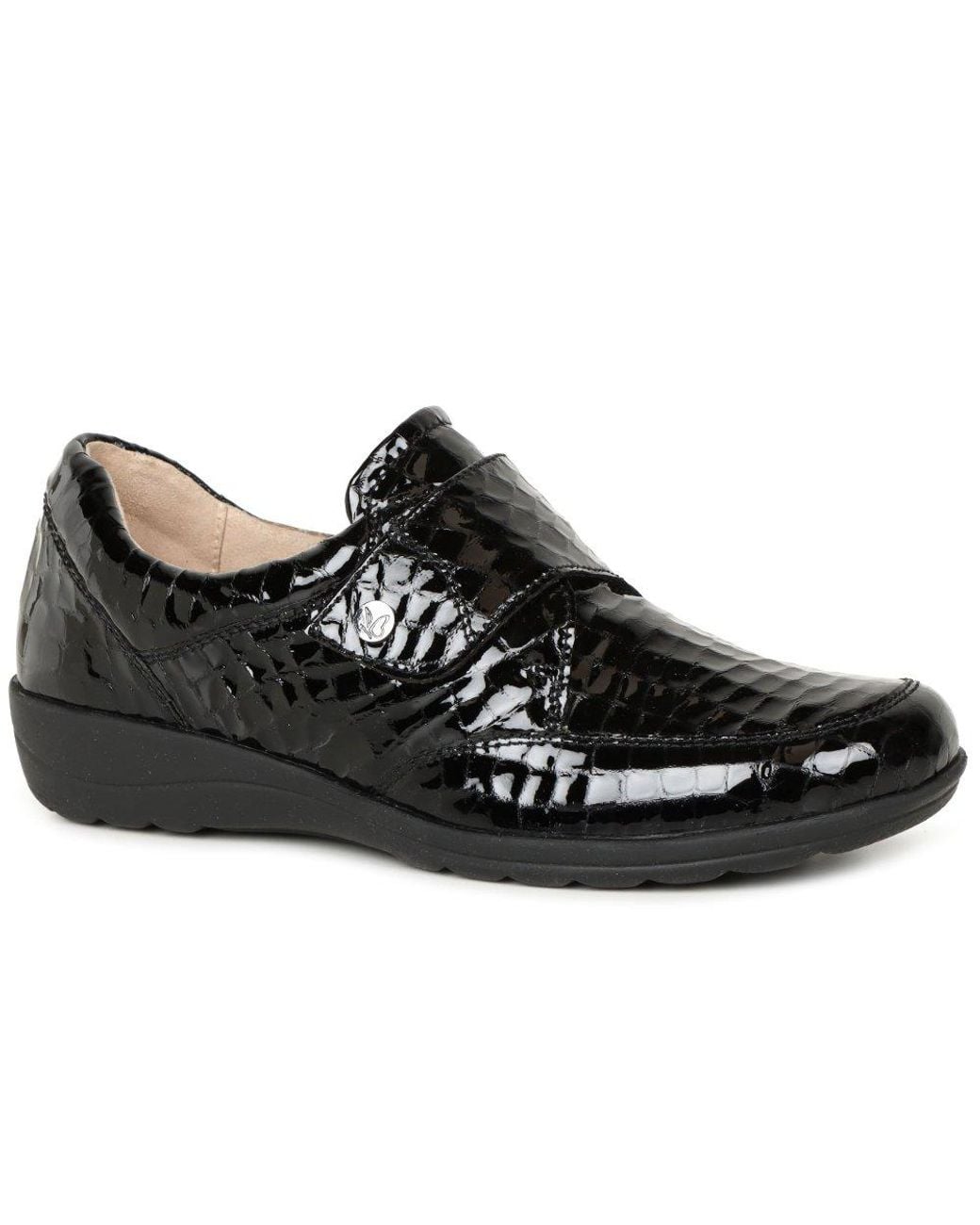 Caprice Black Vera Riptape Shoes