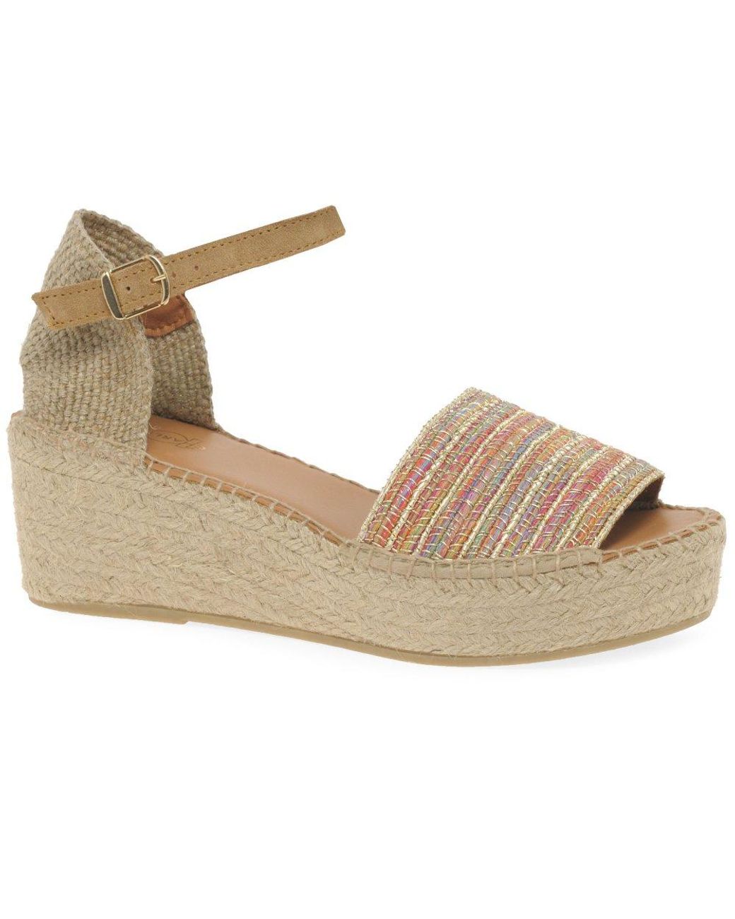 Toni Pons Metallic Ivet Espadrille Wedge Sandals