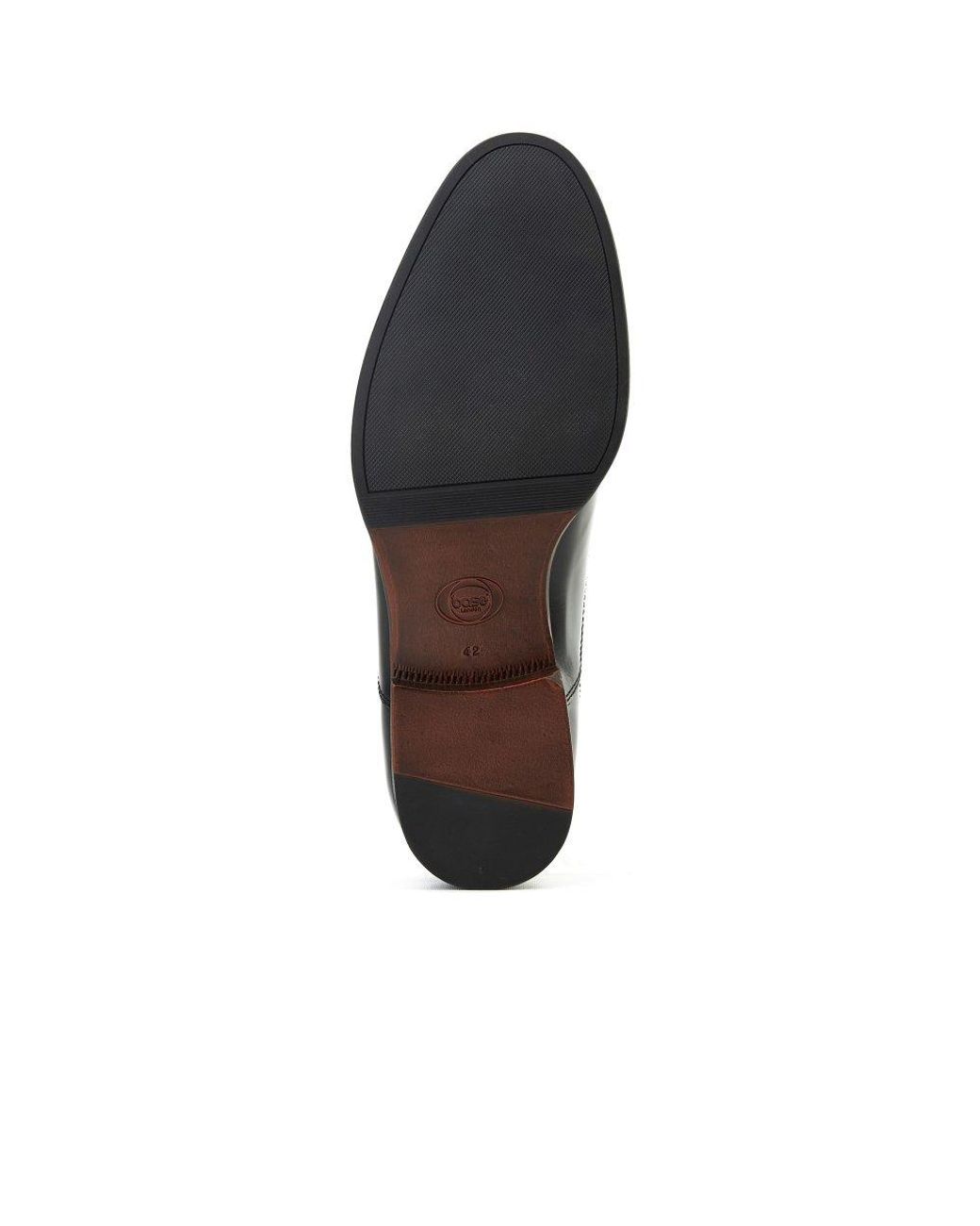 Base London Black Franklin Toe Cap Oxford Shoes for men