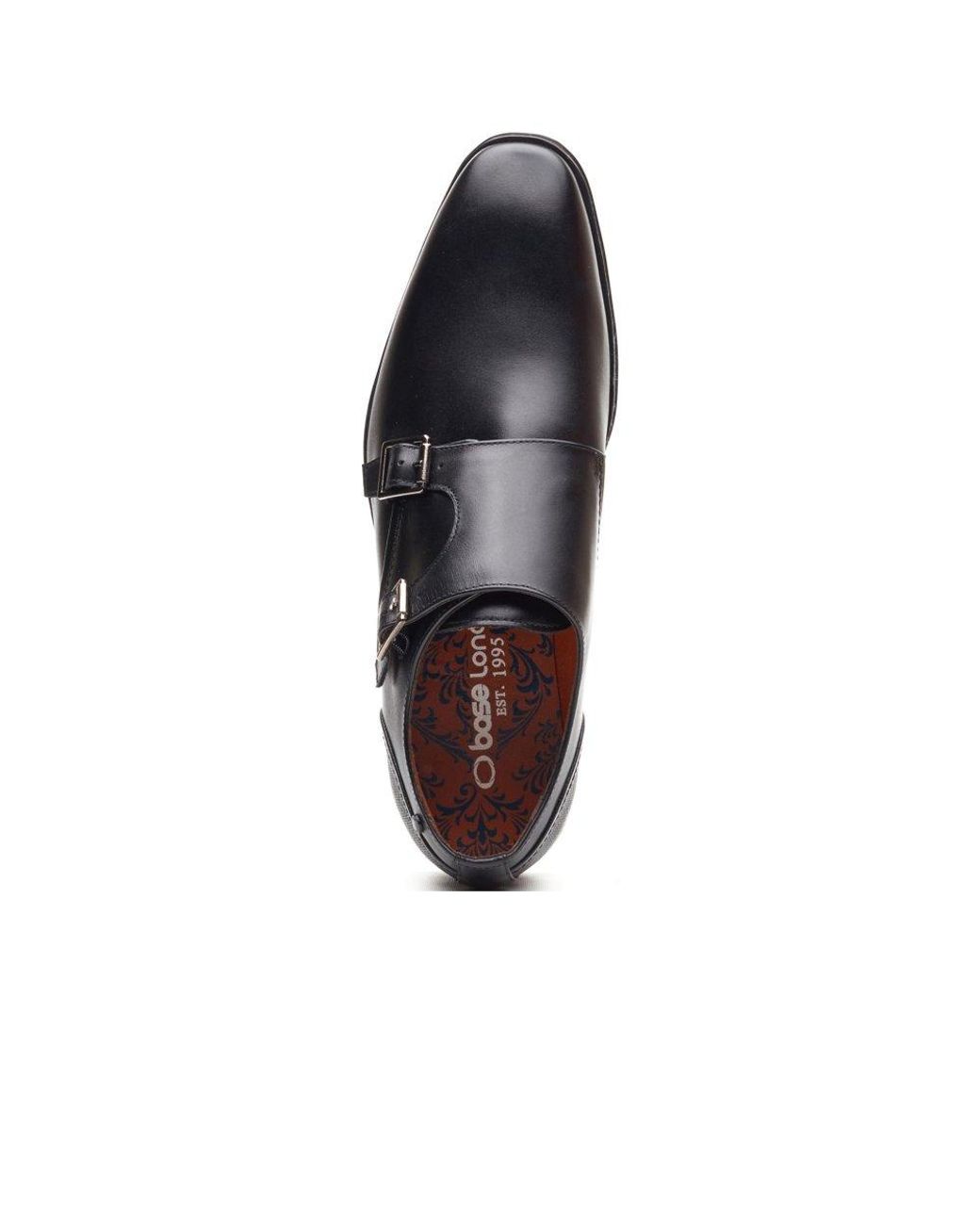 Base London Black Cleric Monk Shoes for men