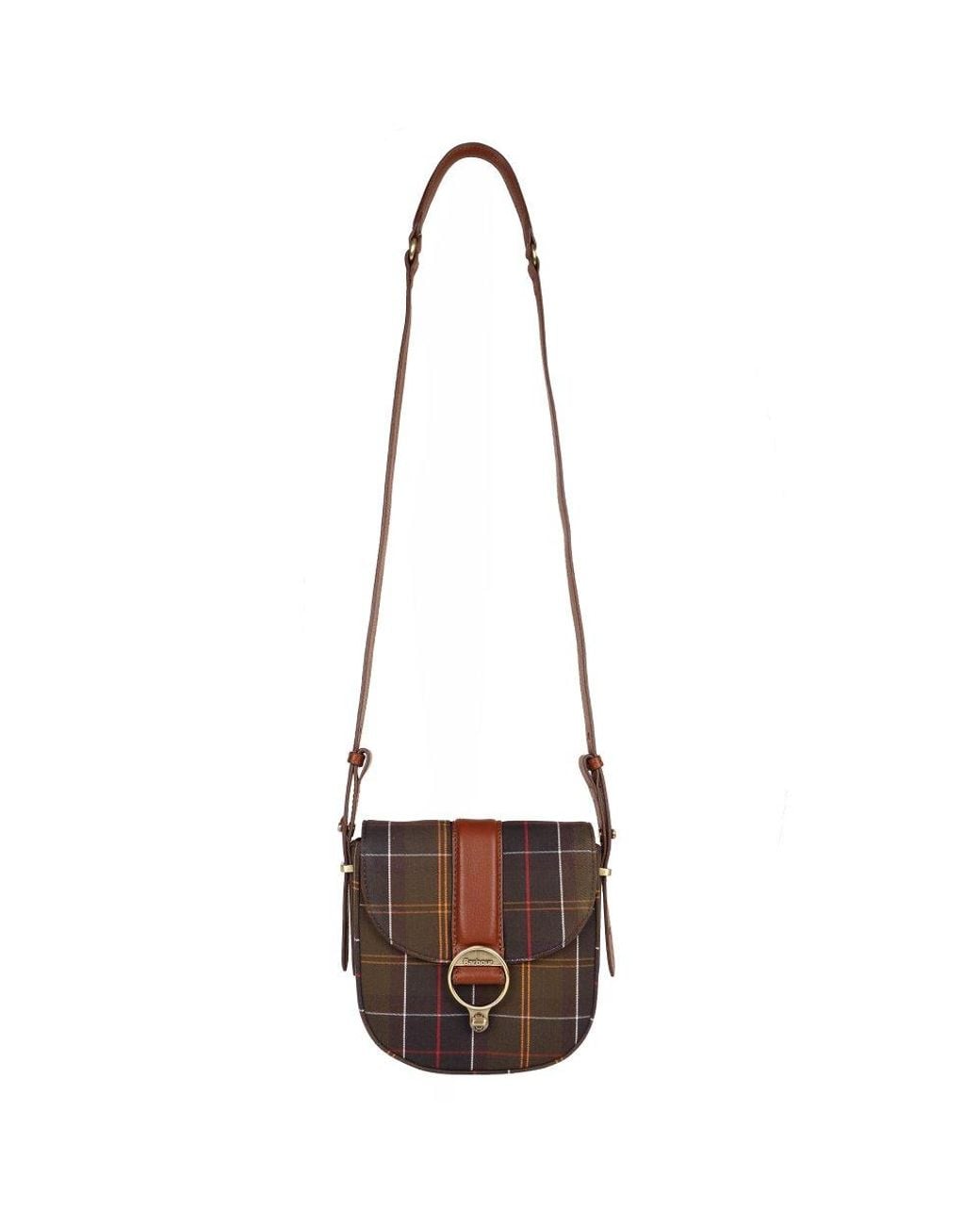 Barbour Brown Elm Tartan Crossbody Handbag