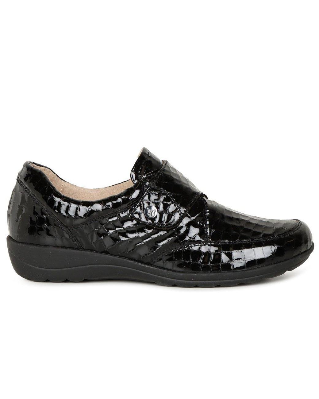 Caprice Black Vera Riptape Shoes