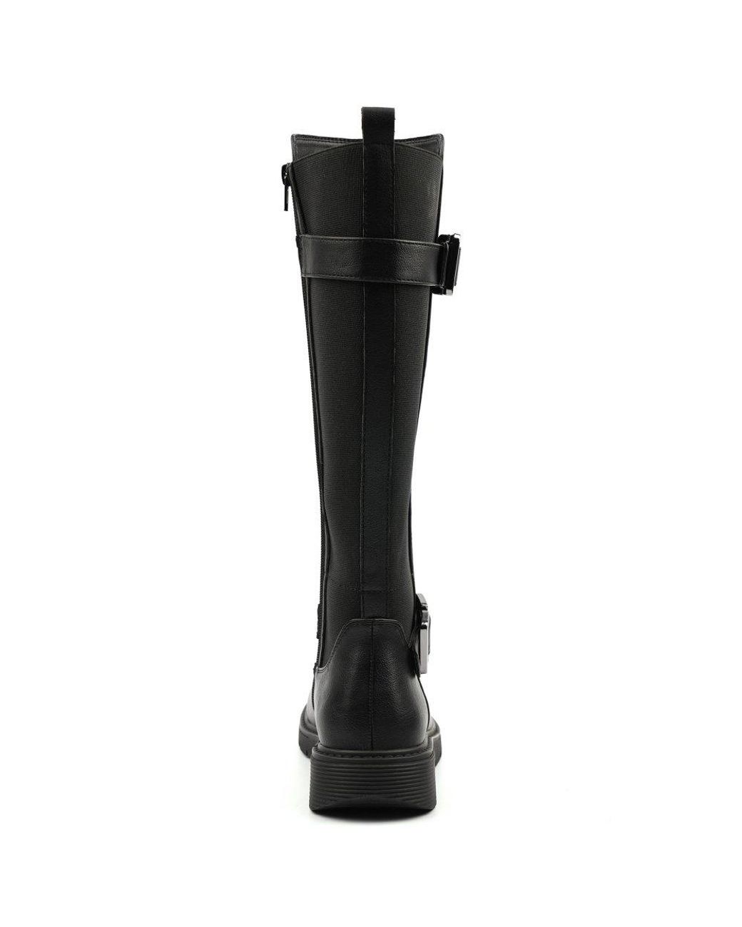 Lunar Black Devon Knee High Boots