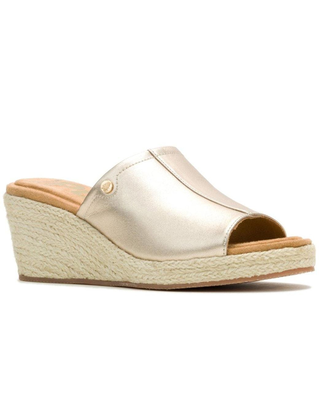 Hush Puppies White Willow Rattan Sandals