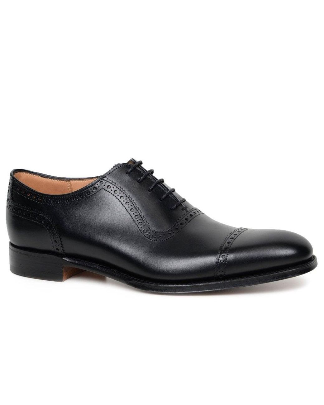 Cheaney Black Fenchurch Oxford Shoes for men