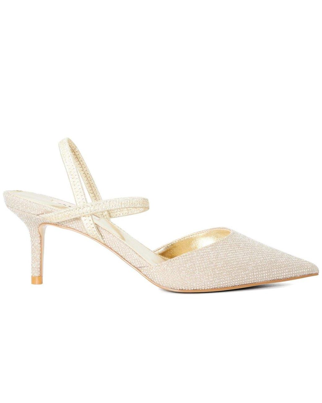 Dune White Classical Court Shoes