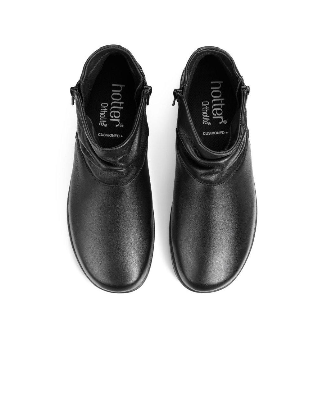 Hotter Black Murmur Extra Wide Ankle Boots