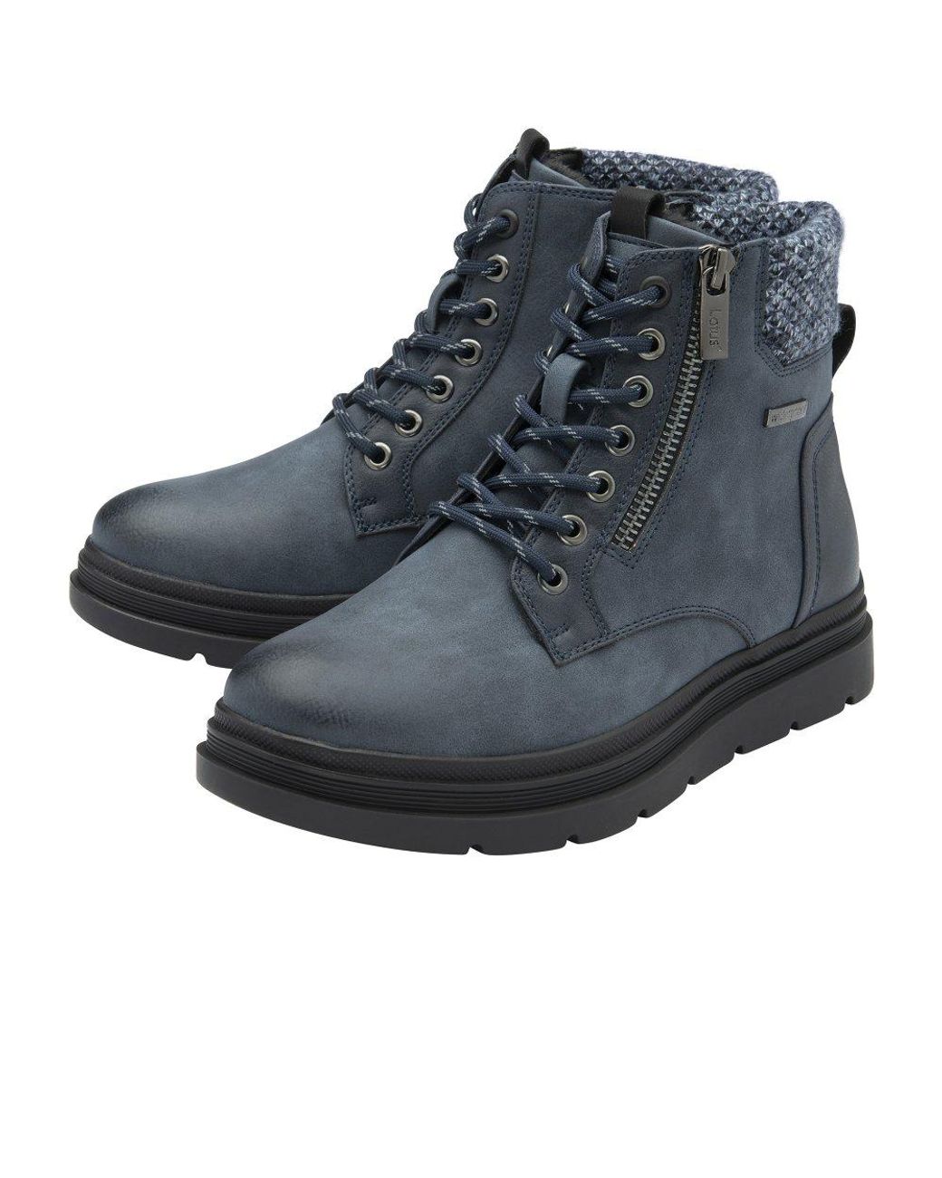 Lotus Black Saundra Ankle Boots