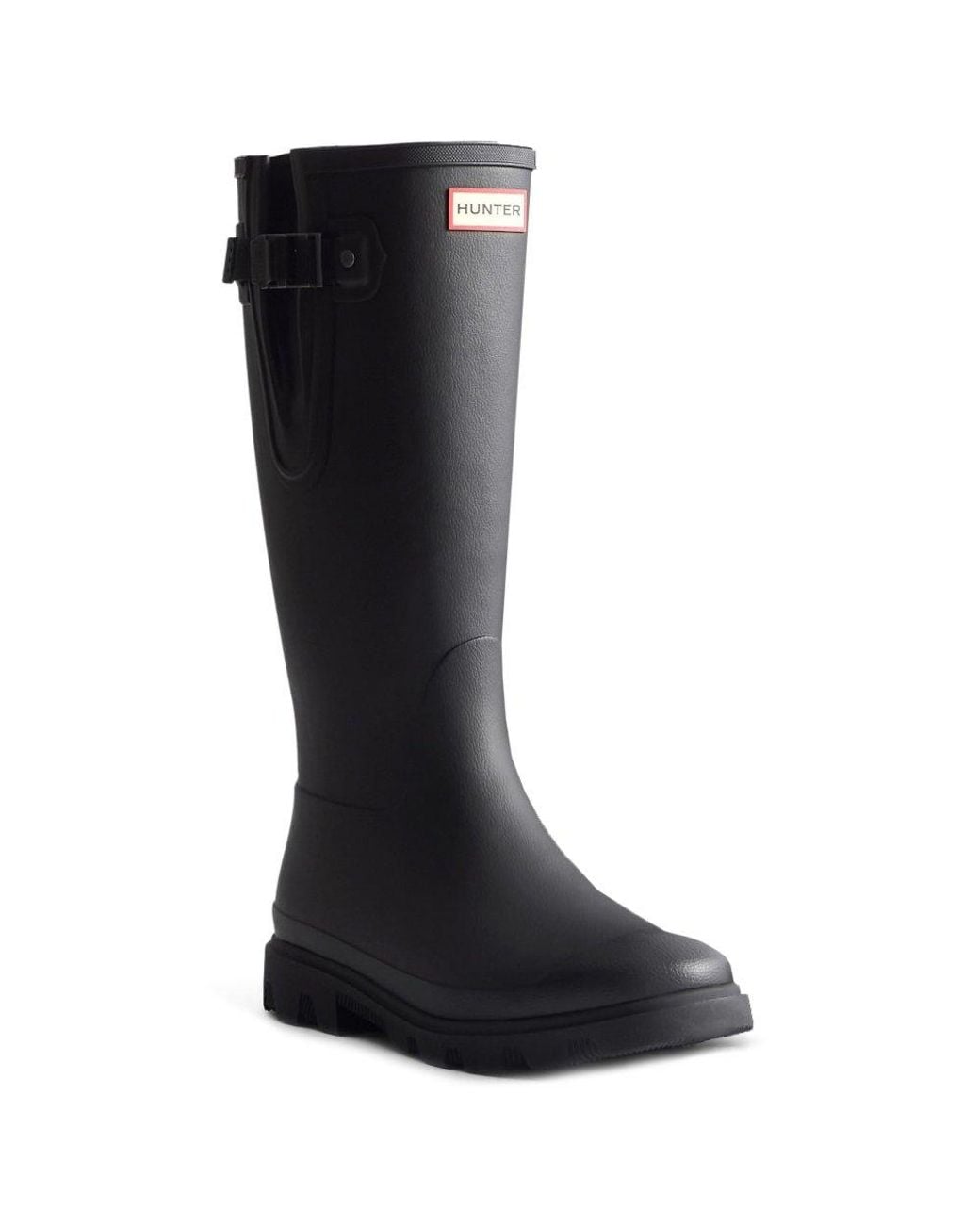 Hunter Black Downpour Adjustable Wellingtons for men