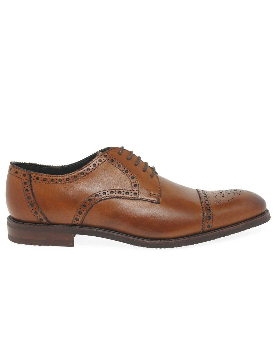 Loake Brown Roger Semi Brogues for men