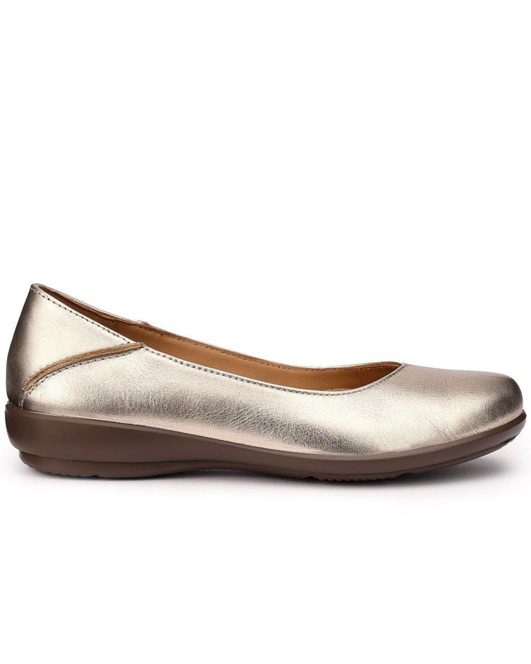 Hotter Brown Birdie Ballet Pumps