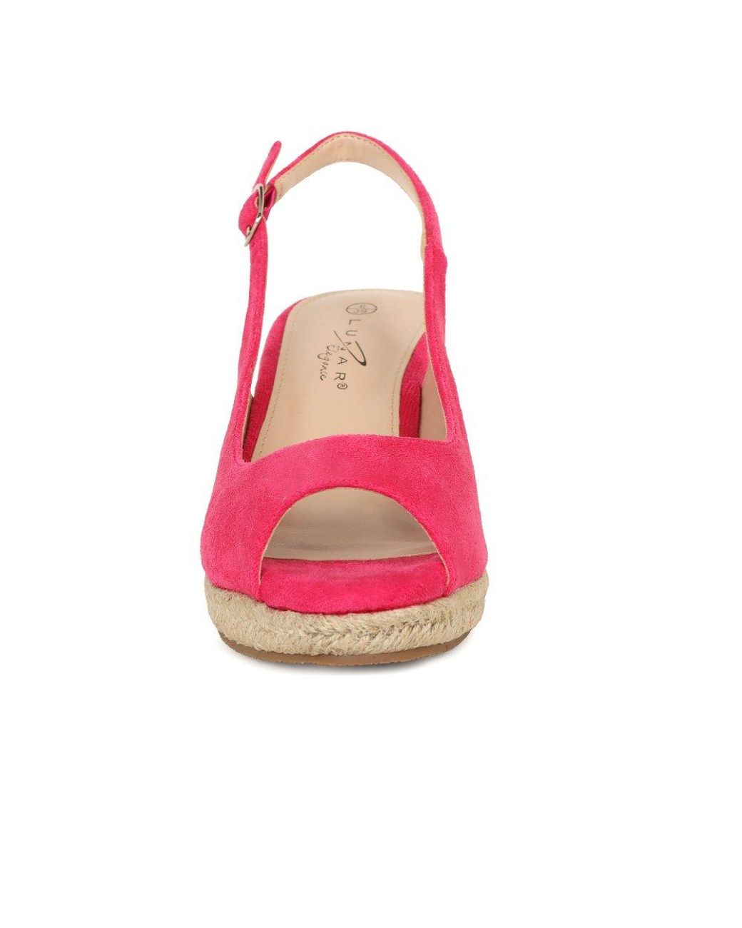 Lunar (GRS) Pink Pia Wedge Heel Espadrille Sandals