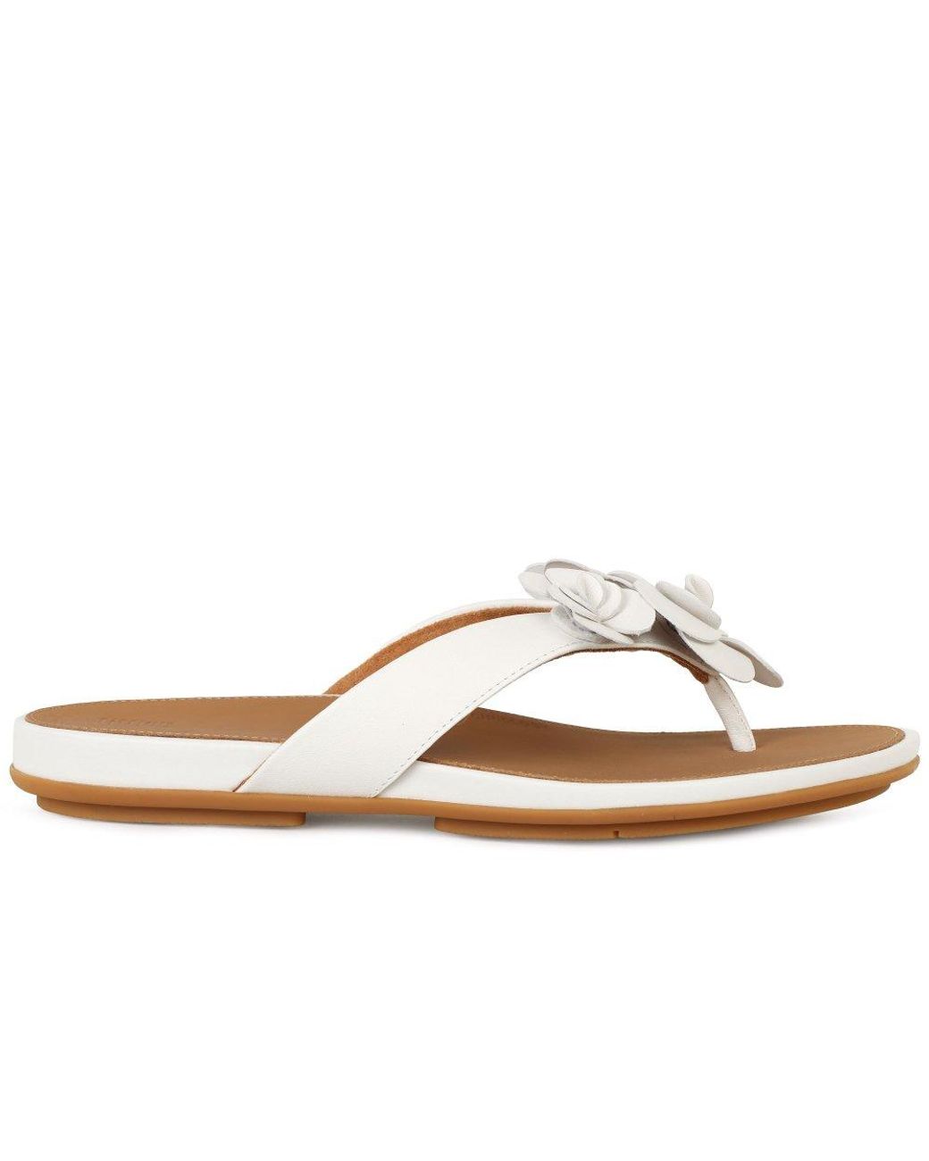 Fitflop Brown Gracie Flower Toe Post Sandals