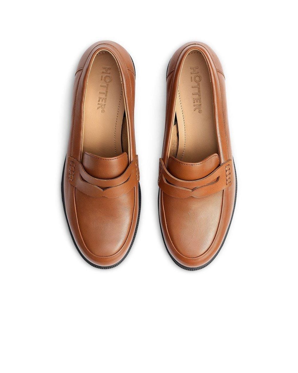 Hotter Brown Dorset Penny Style Loafers