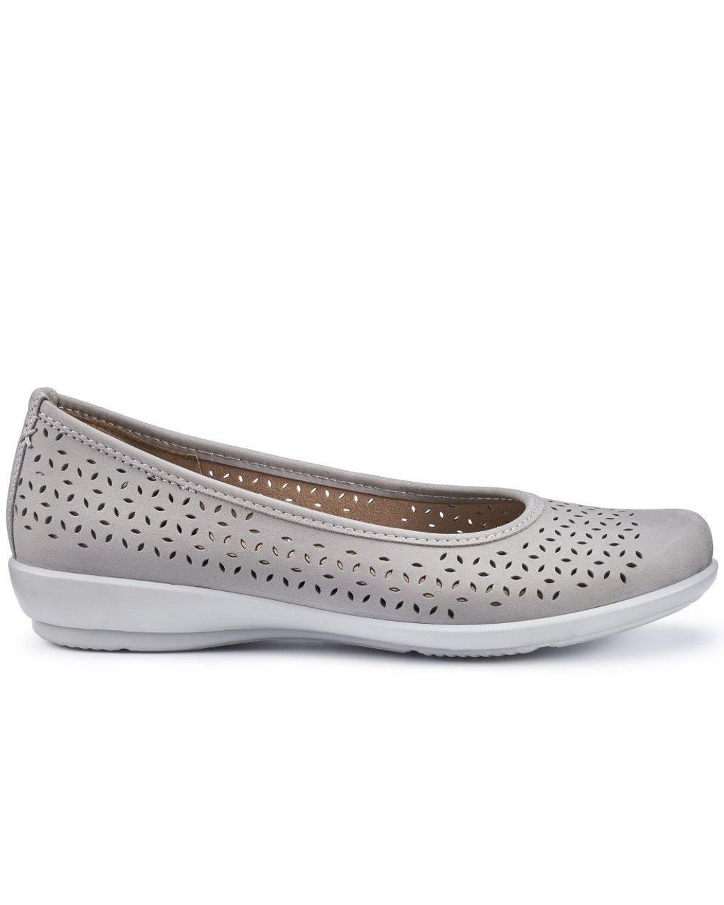 Hotter Gray Livvy Ii Wide Fit Pumps