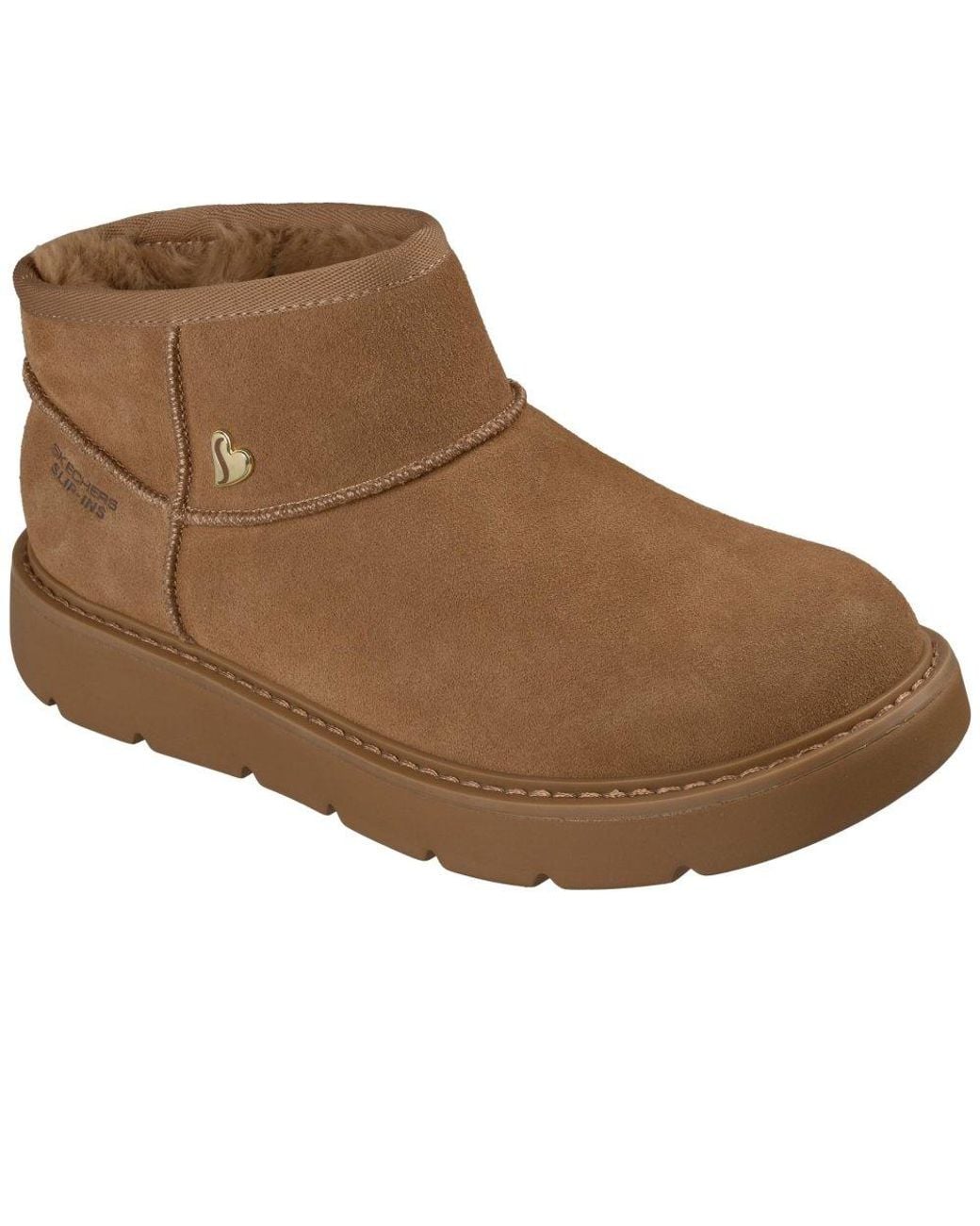 Skechers Brown Keepsakes Cozy Mini Ankle Boots