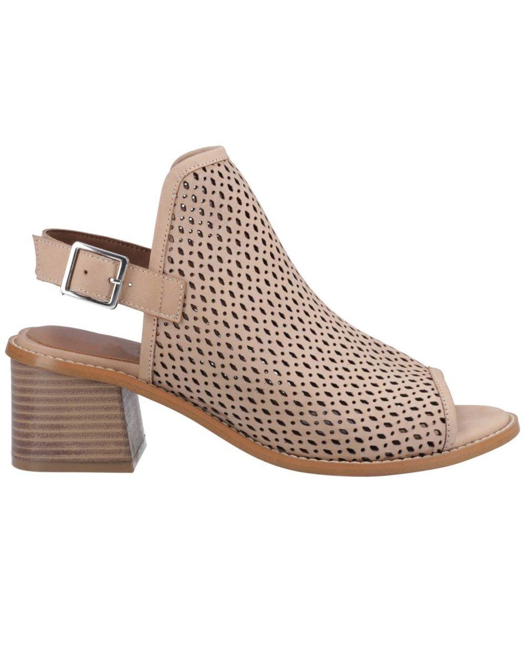 Hush Puppies Natural Louise Heeled Sandals