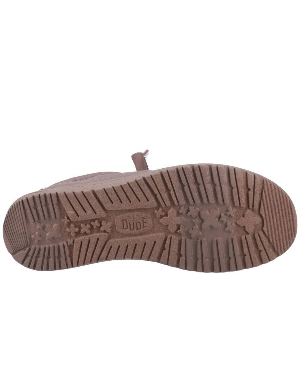 HeyDude Gray Wally Stretch Canvas Shoes for men