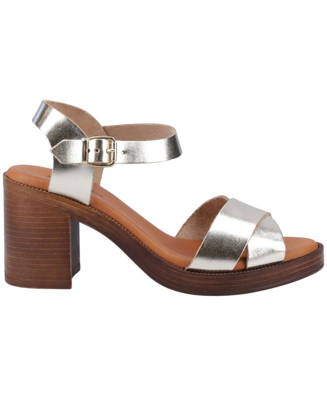 Hush Puppies Brown Georgia Heeled Sandals