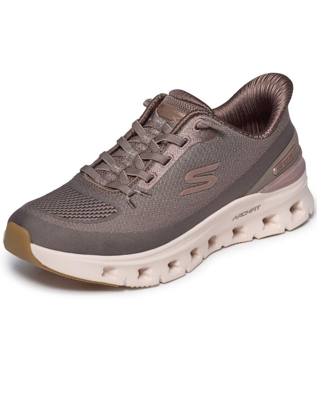 Skechers Gray Arch Fit Glide-Step Pro Golden Pace Trainers