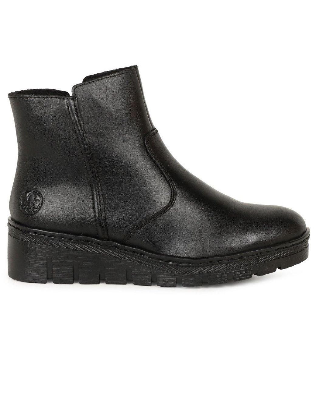 Rieker Black Capital Ankle Boots