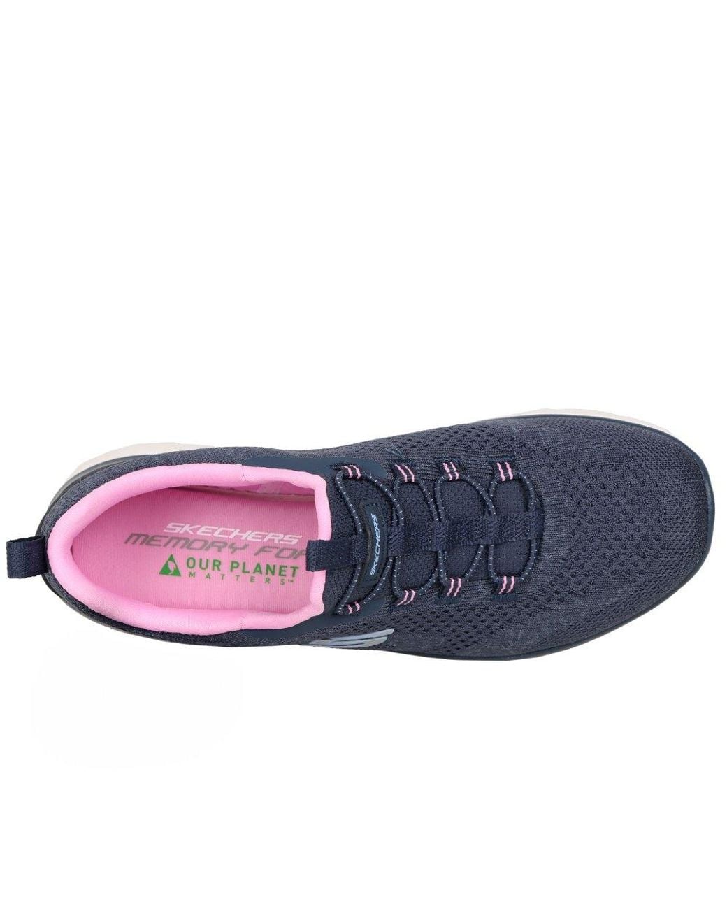 Skechers Blue Mesh Knit Sneakers