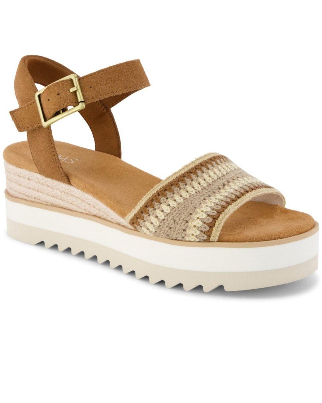 TOMS Metallic Diana Wedge Sandals