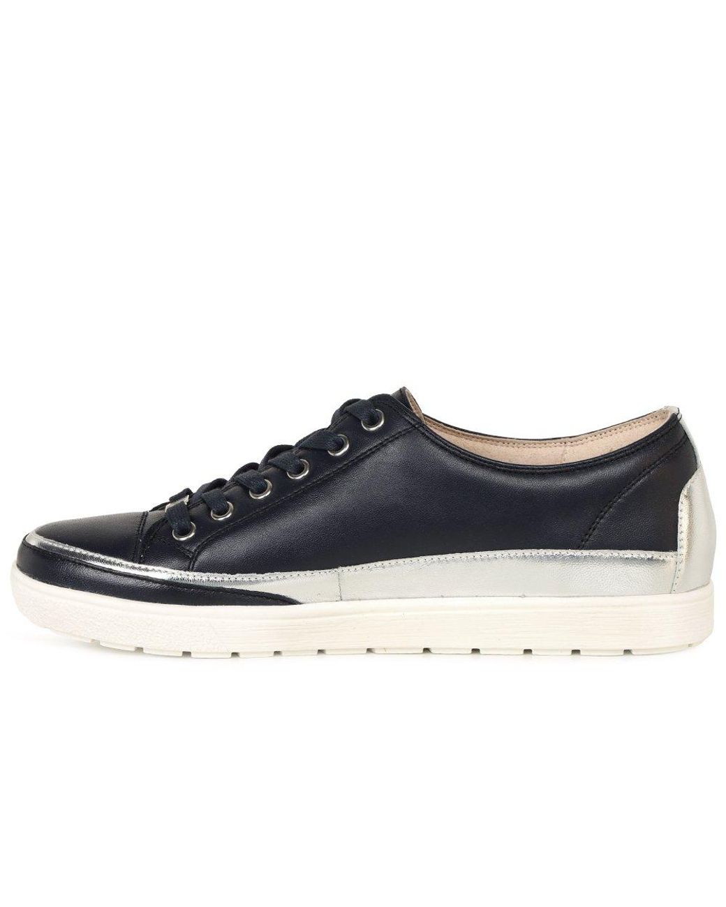 Caprice White Star Casual Lace Up Trainers
