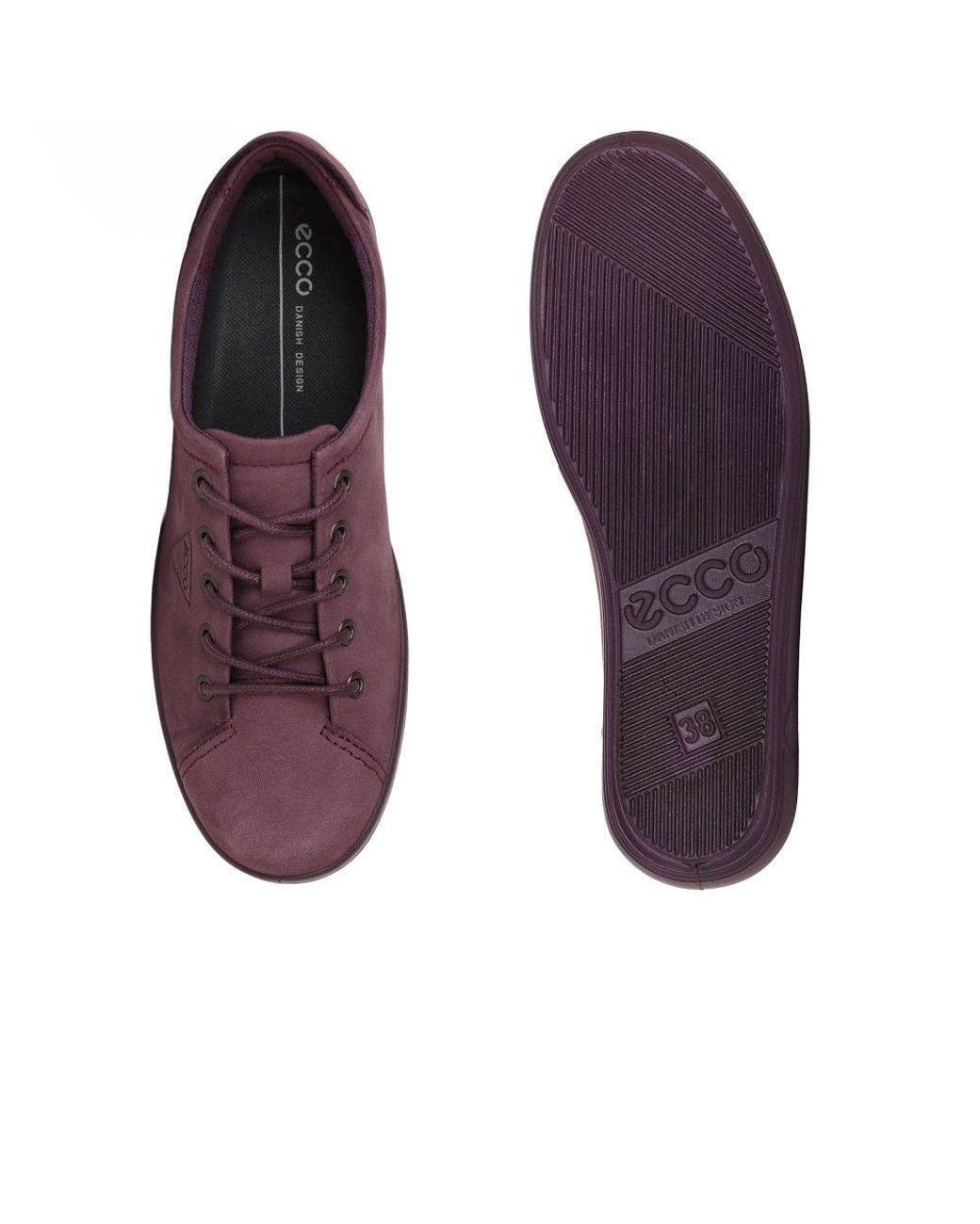 Ecco Purple Soft 2 Lace Trainers