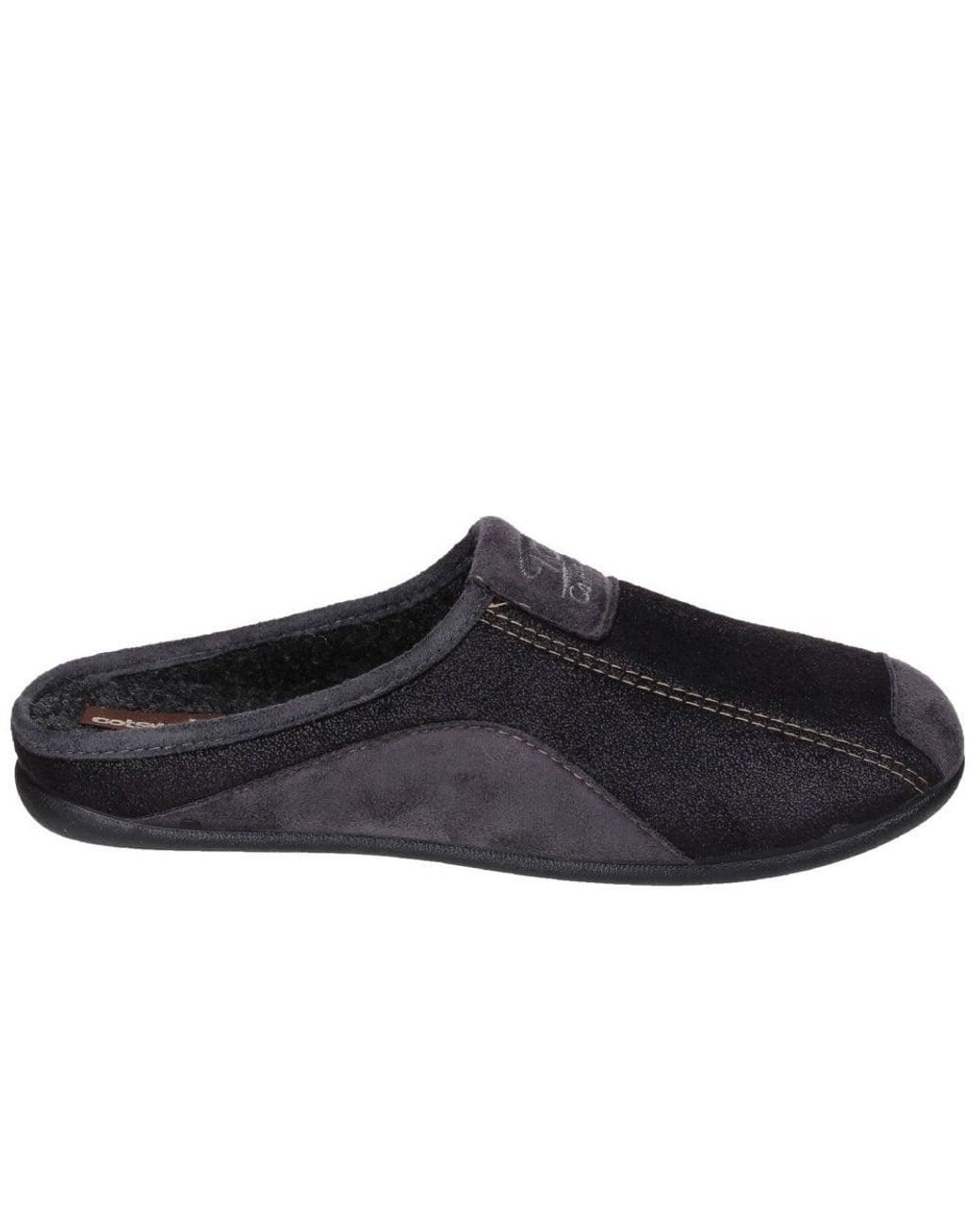Cotswold Black Westwell Slippers for men