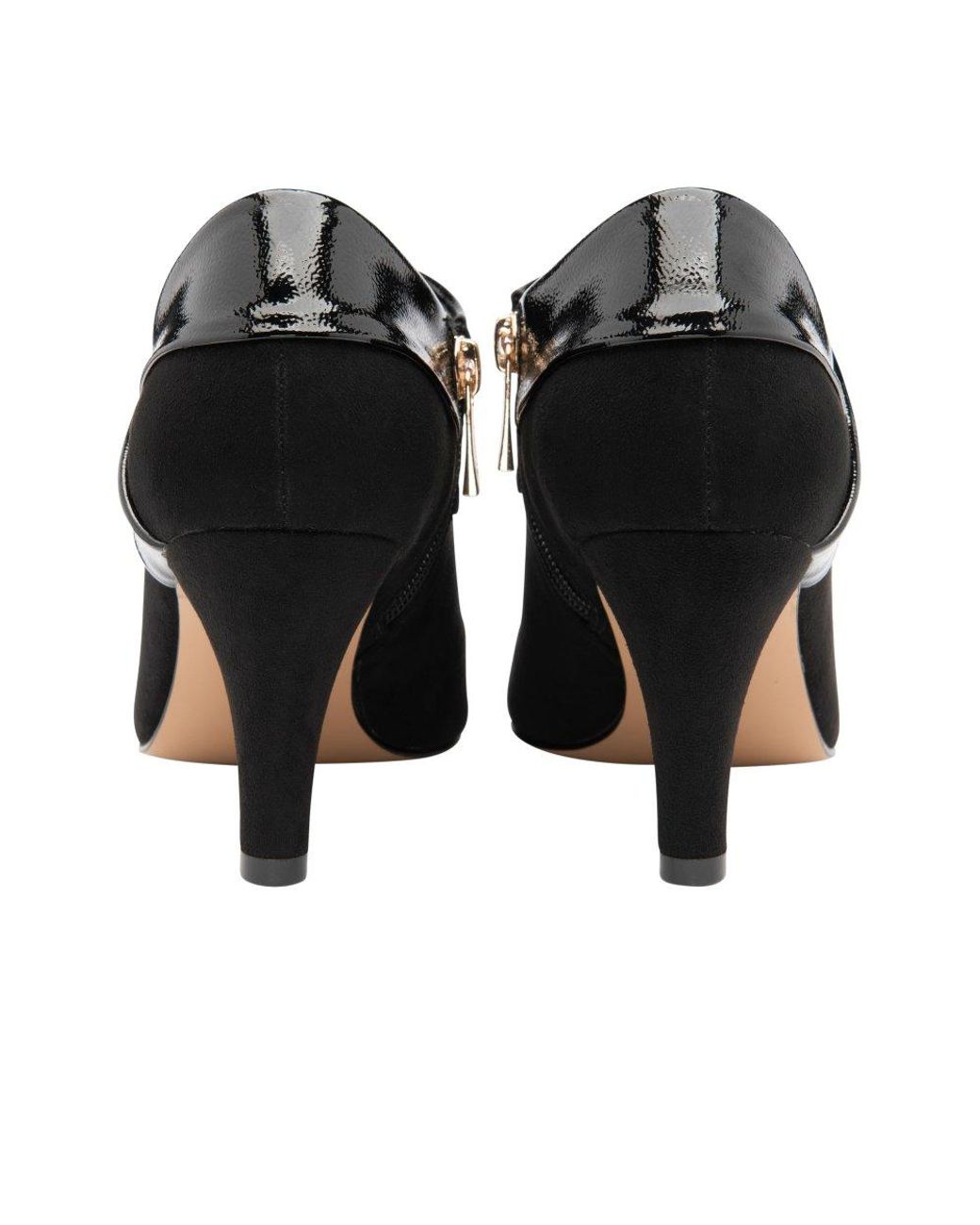 Lotus Black Maya High Cut Court Shoes Size: 3