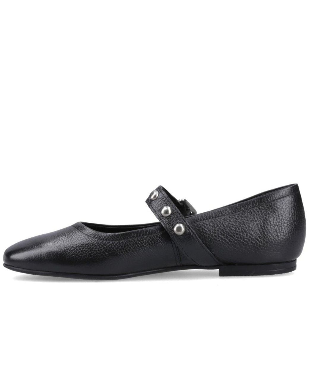 Hush Puppies Black Charlene Stud Ballerinas