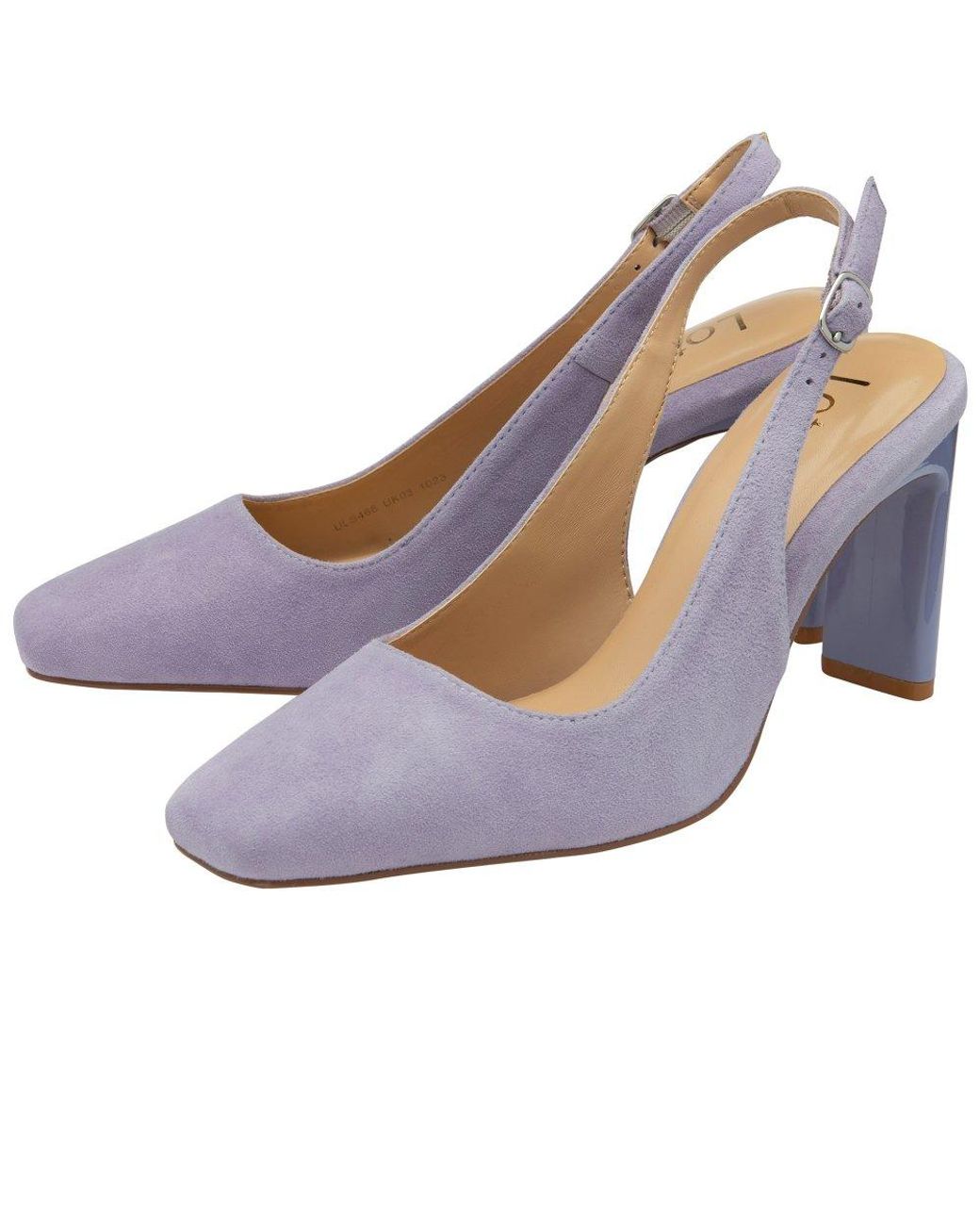 Lotus Blue Anita Slingback Court Shoes
