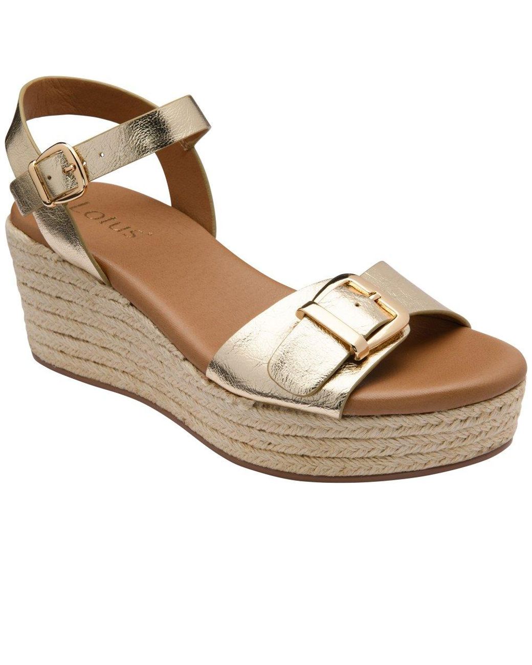 Lotus Metallic Emeia Wedge Sandals