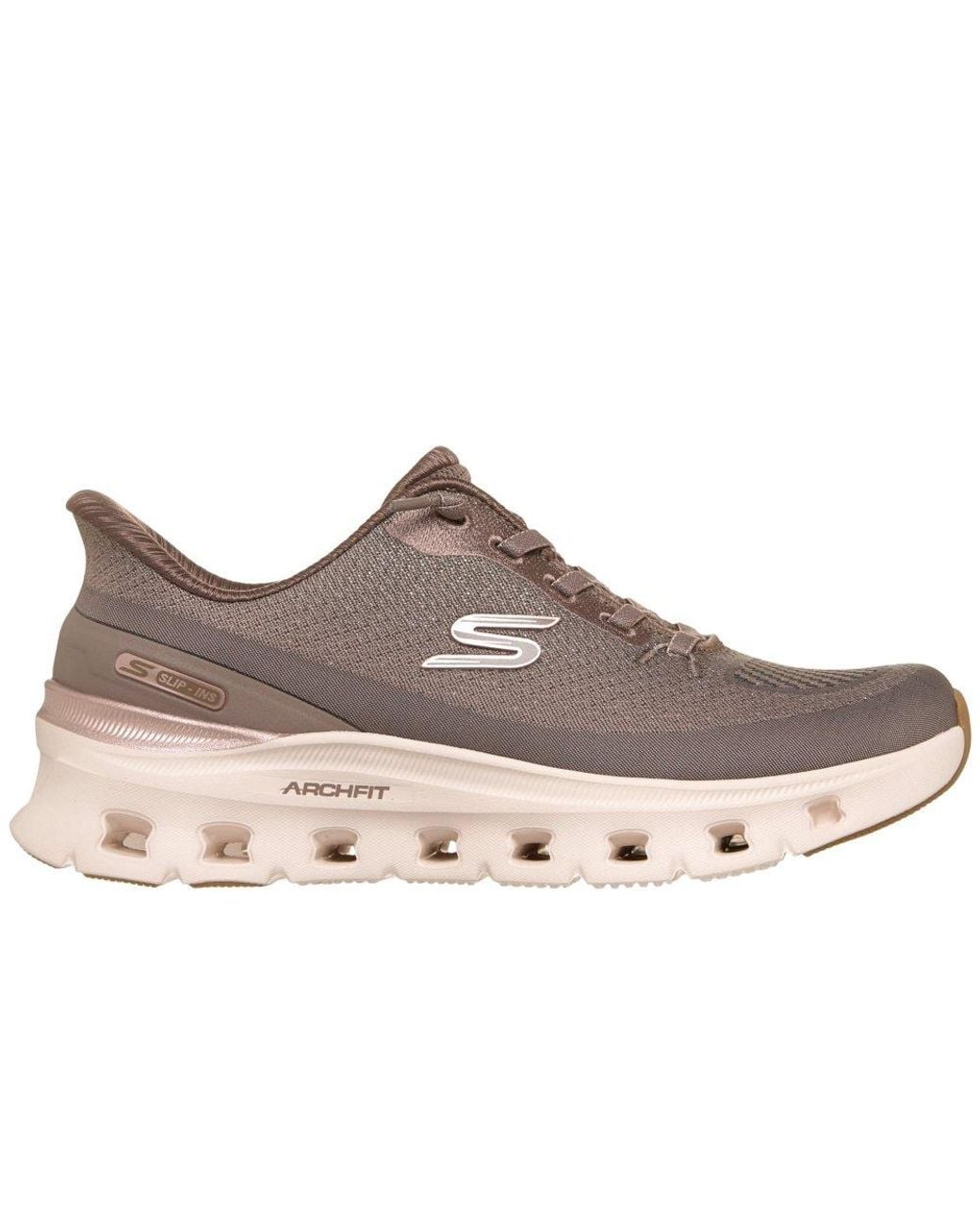 Skechers Gray Arch Fit Glide-Step Pro Golden Pace Trainers