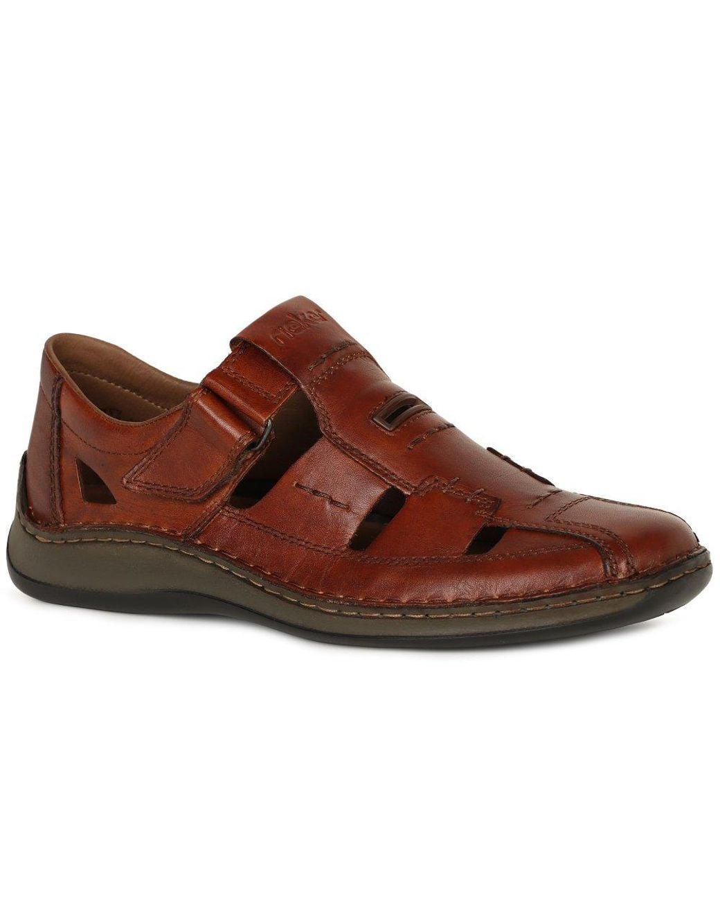 Rieker Brown Founder Fisherman Sandals for men