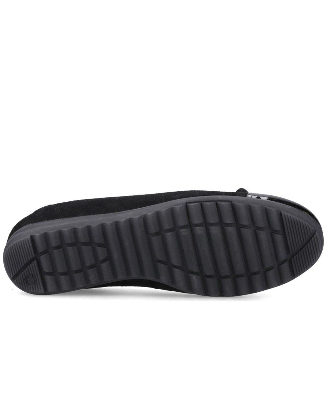 Hush Puppies Black Laurie Toe Cap Ballerinas