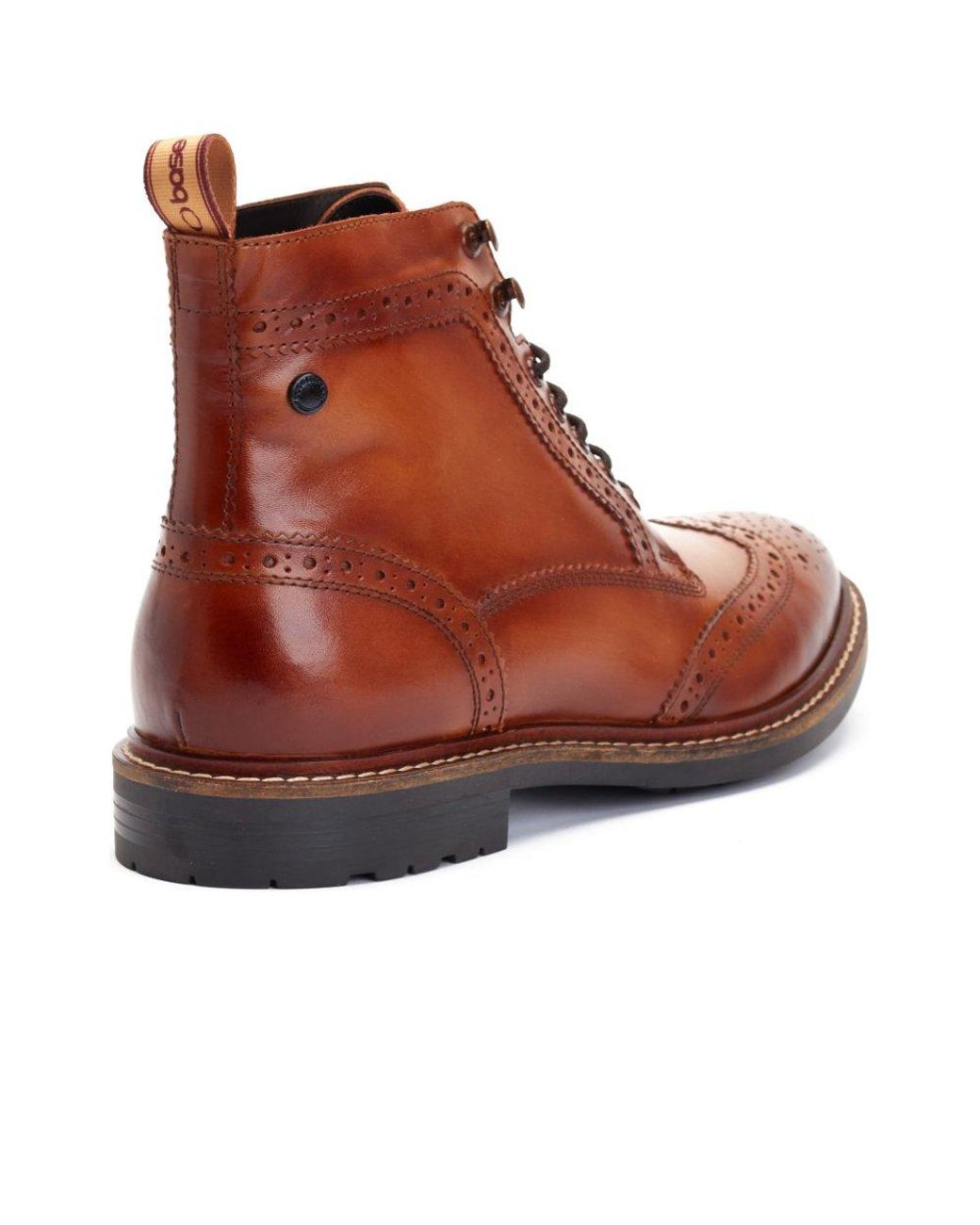 Base London Brown Dealer Brogue Boots for men