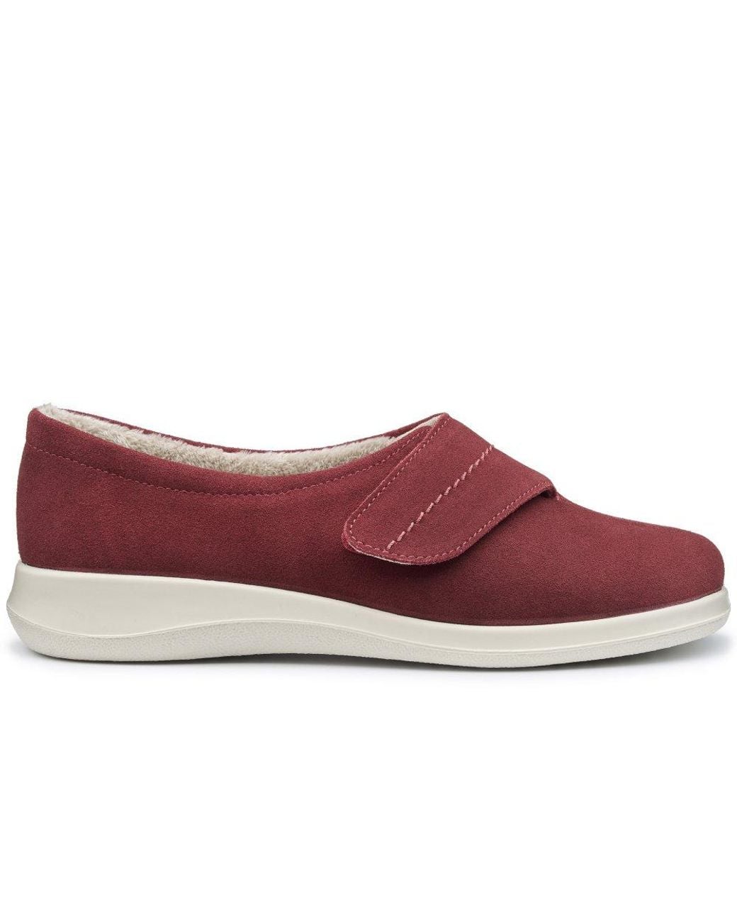 Hotter Red Wrap Wide Fit Warmlined Slippers