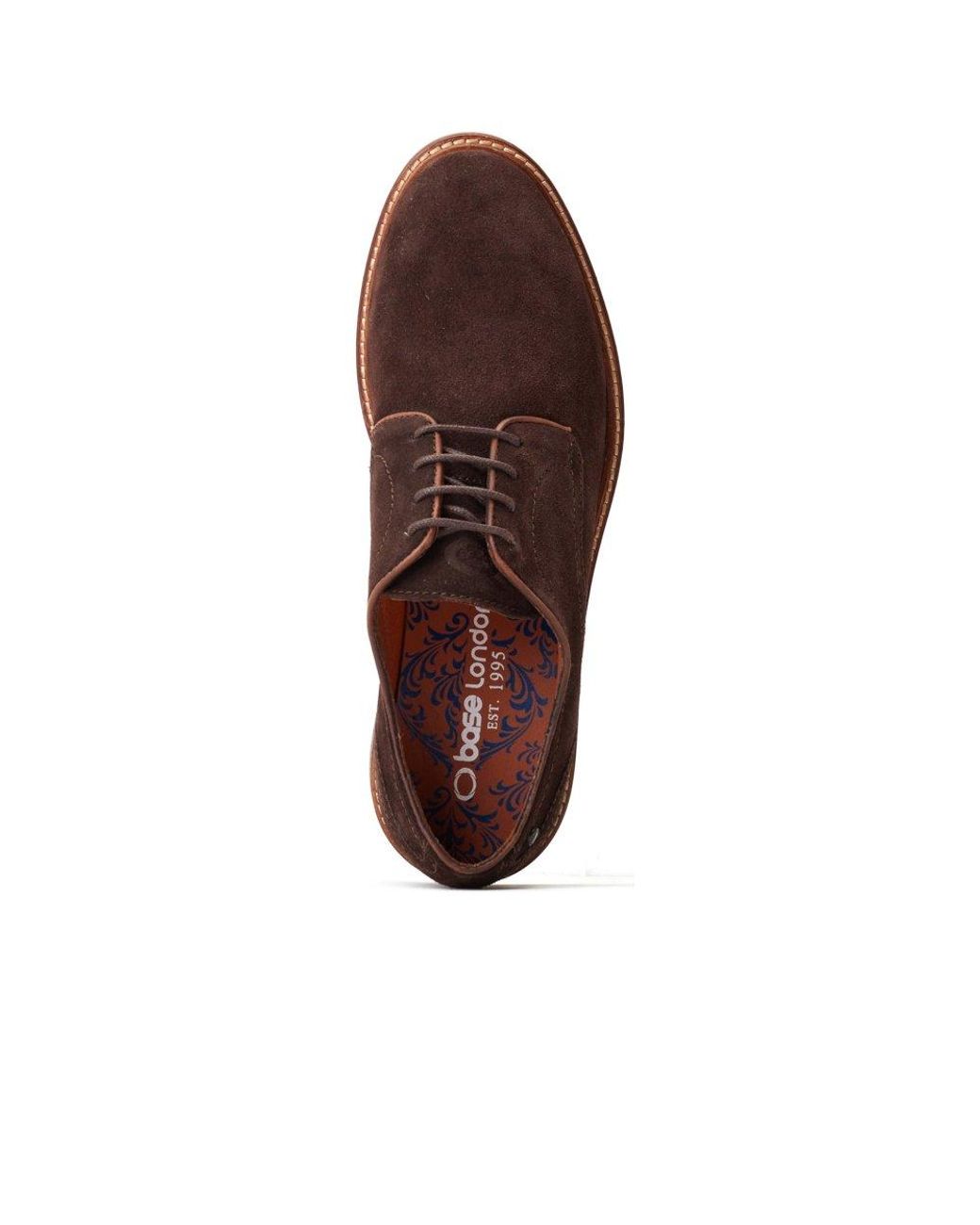 Base London Brown Mawley Derby Shoes for men