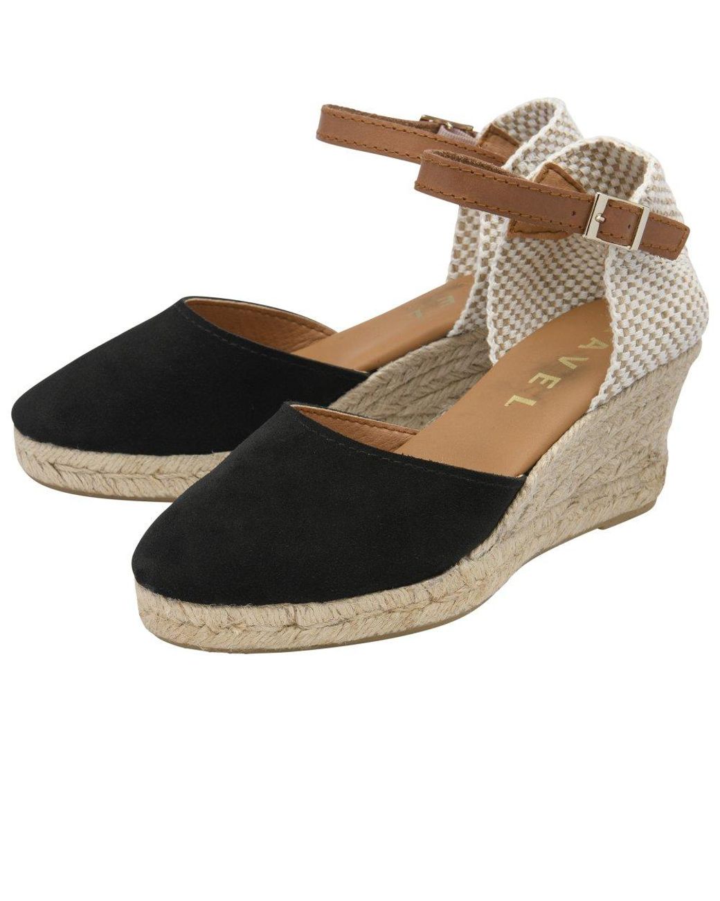 Ravel Black Burrill Espadrille Wedges