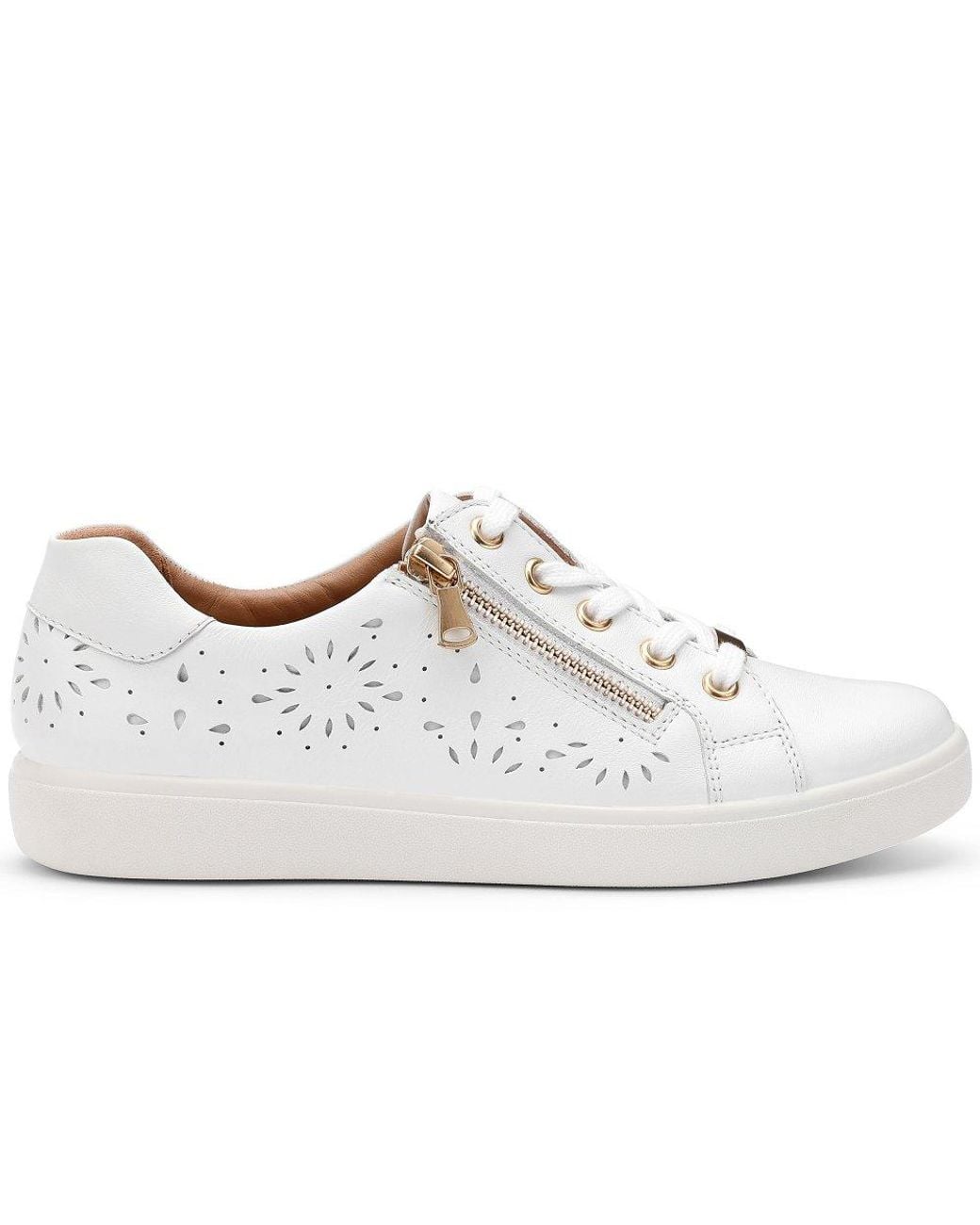 Hotter White Wonder Extra Wide Trainers