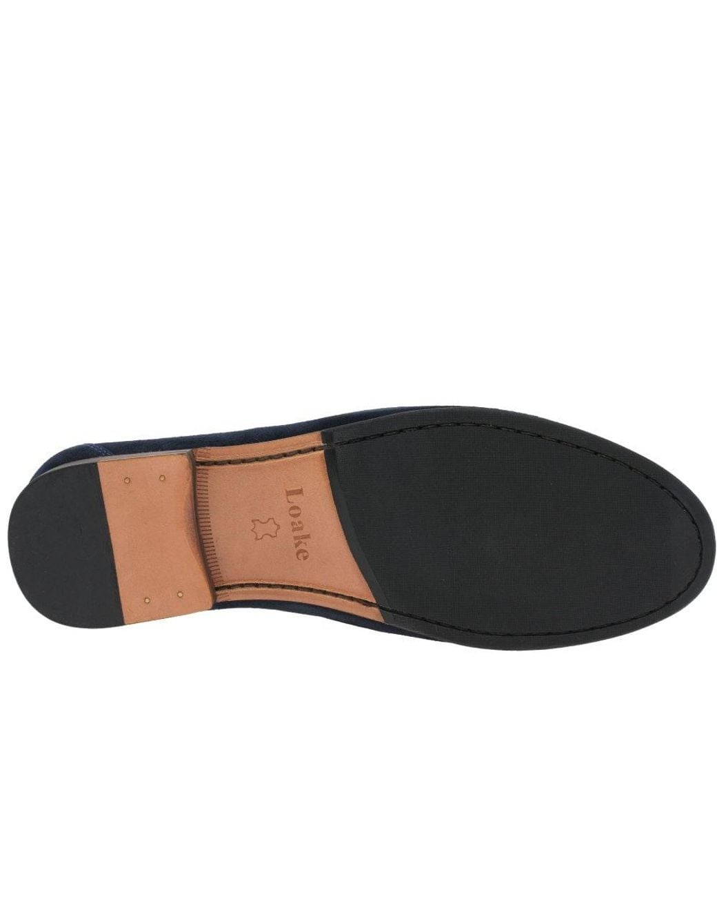 Loake Blue Nicholson Suede Moccasin Shoes for men
