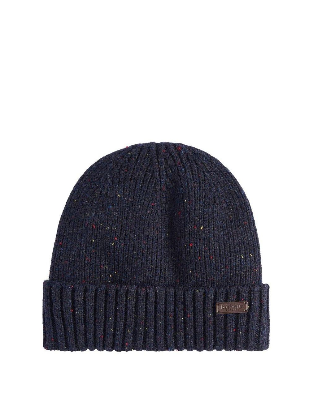 Barbour Blue Carlton Fleck Beanie &Amp; Scarf Set